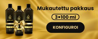 Mukautettu pakkaus 3 x 100 ml
