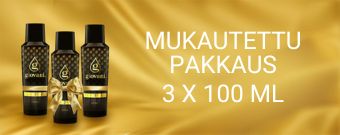 Mukautettu pakkaus 3 x 100 ml