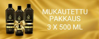 Mukautettu pakkaus 3 x 500 ml